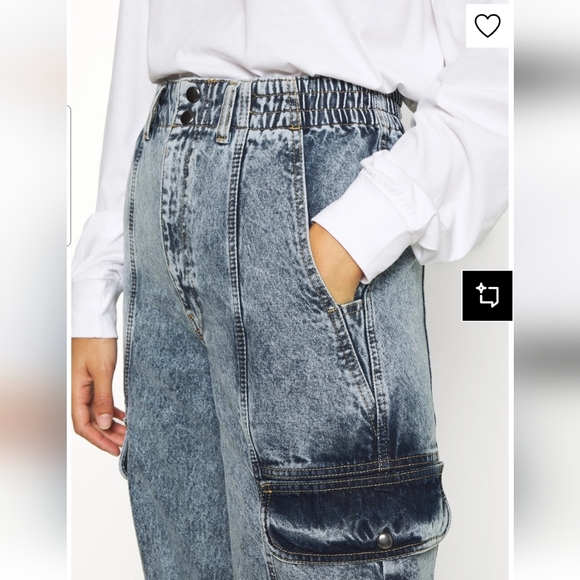 BDG Urban Blaine Cargo skate Nwt Outfitters Cargo trousers - blue W24 L32 - Picture 6 of 12